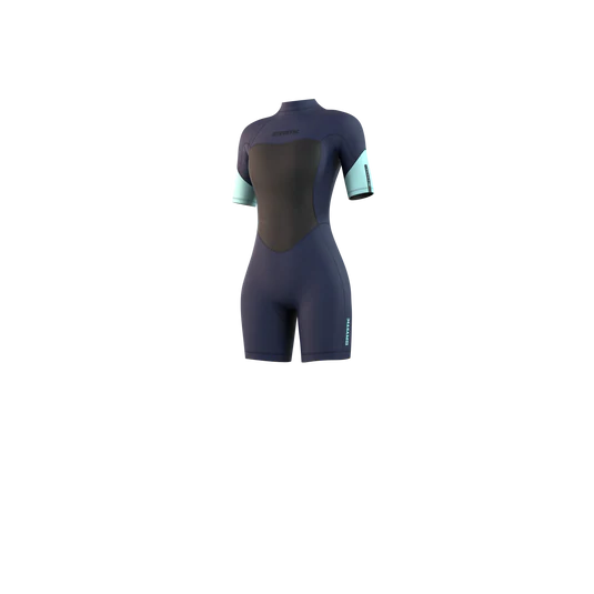 Mystic - Womens Brand 3/2mm Shorty Back Zip - Night Blue - 2024