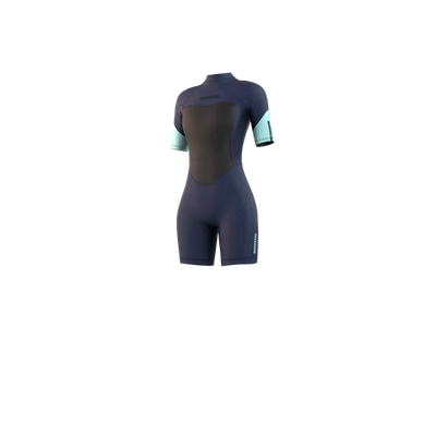 Mystic - Womens Brand 3/2mm Shorty Back Zip - Night Blue - 2024