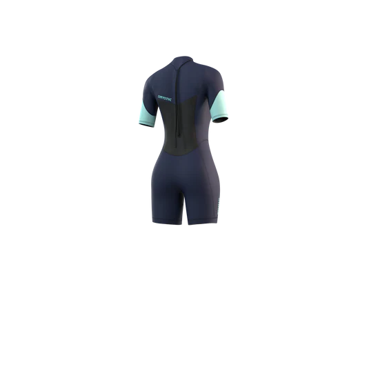 Mystic - Womens Brand 3/2mm Shorty Back Zip - Night Blue - 2024