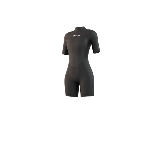 Mystic - Womens Brand 3/2mm Shorty Back Zip - Black - 2024