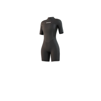 Mystic - Womens Brand 3/2mm Shorty Back Zip - Black - 2024