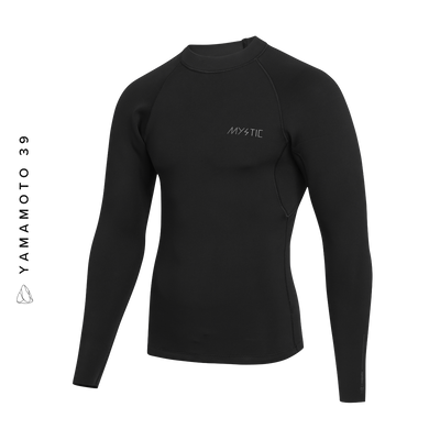 25 - Mystic Majestic Surf Top L/S 2mm - Black - L - Ex Display