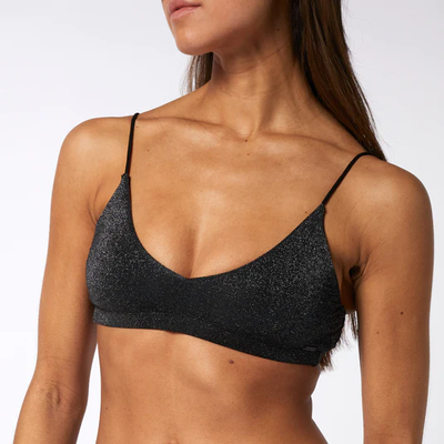 Mystic | Bruna Bikini Top | Black / Glitter | 2023 | Buy Wake UK 2