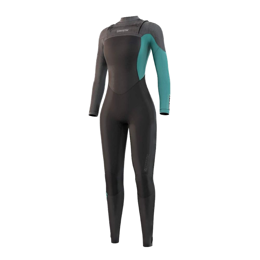 Mystic | Diva Fullsuit 3/2 FZ | Black/Mint | 2021 | Buy Wake UK Wetsuits
