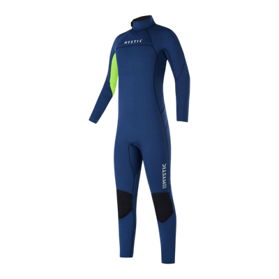 Mystic - Star 3/2mm Fullsuit Back Zip Junior - Navy/Lime - 2025