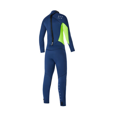 Mystic - Star 3/2mm Fullsuit Back Zip Junior - Navy/Lime - 2025
