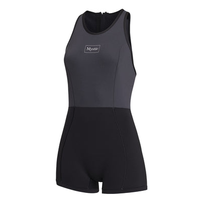 23 - Mystic - Lunar Short John 2/2mm Bzip Women - Dark Olive - M - Ex Display
