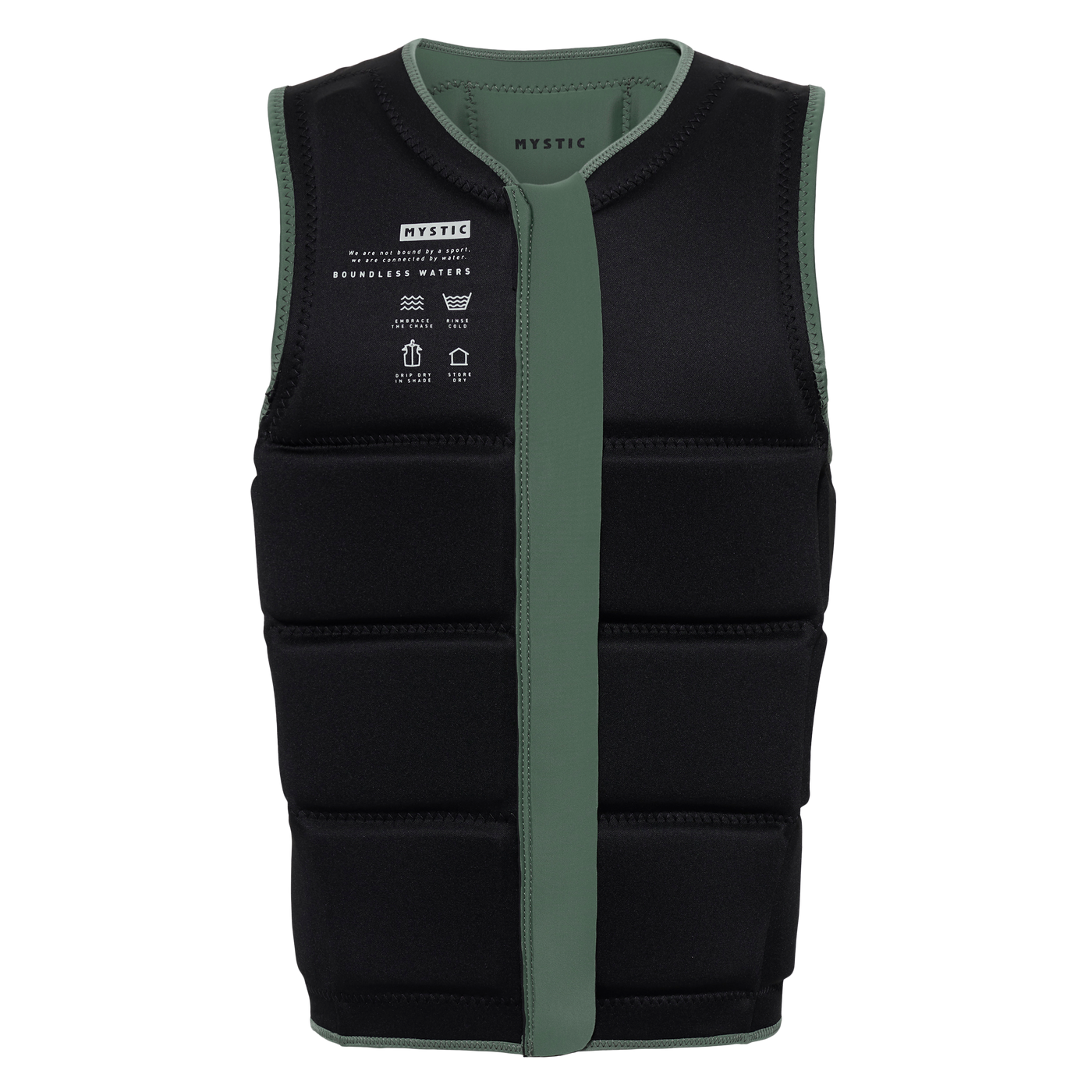 Mystic - Star Impact Vest Fzip Wake - Dark Olive - 2024
