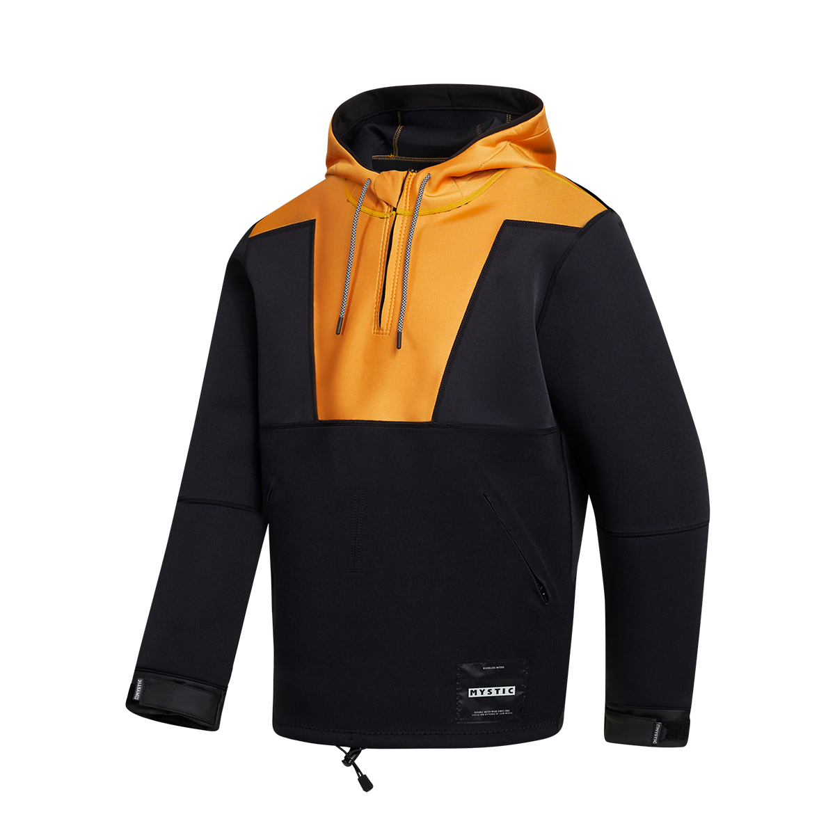 Mystic - Fulmar Neoprene Hoodie 3/2mm - Retro Orange - 2024