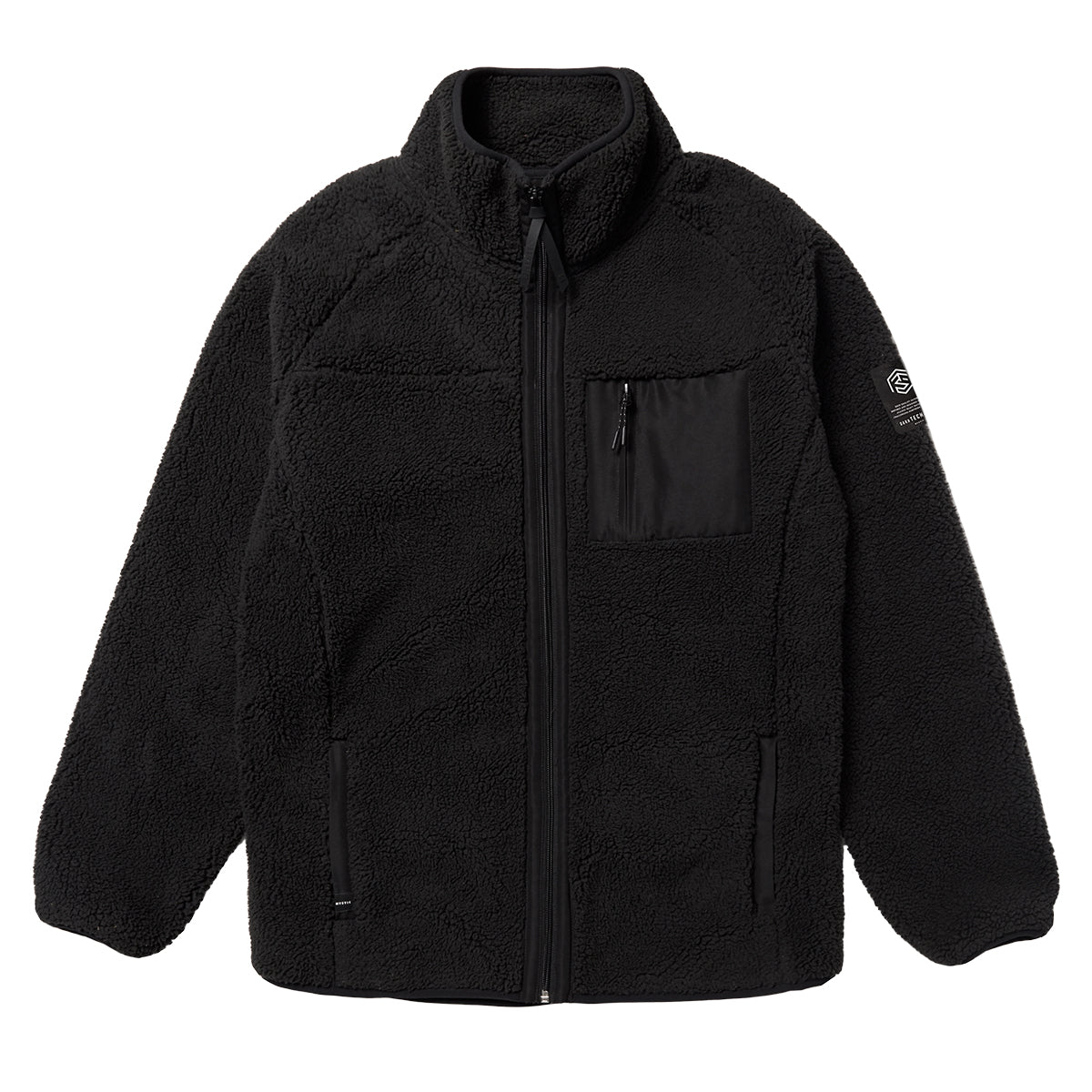 Mystic - Dark Tech Series Teddy Zip thru - Black - 2025