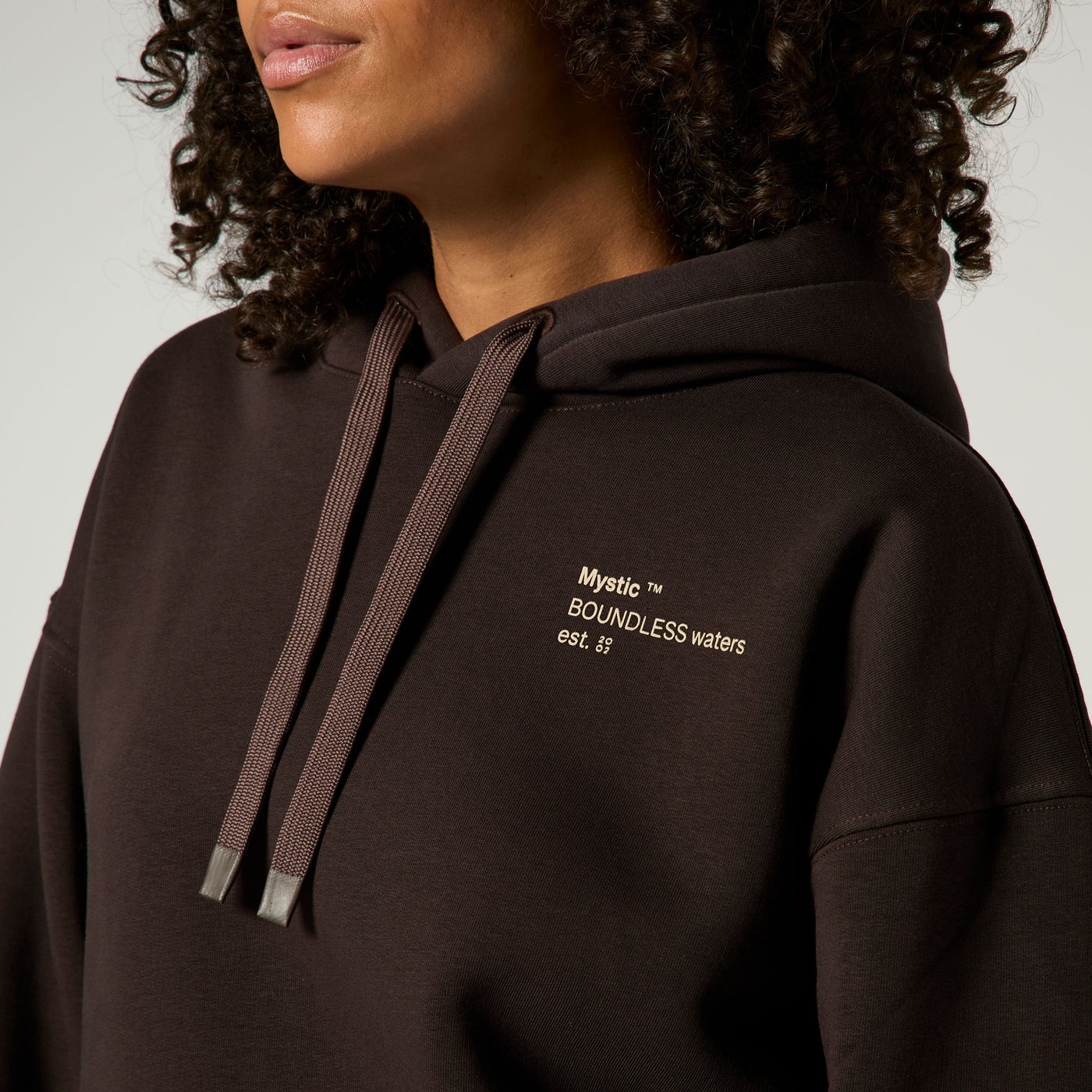 Mystic - Heartsease Hood Sweat - Dark Brown - 2026