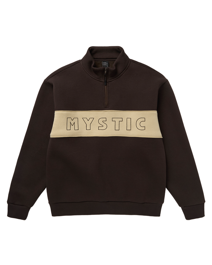 Mystic - Slate Half Zip Sweat - Dark Brown - 2026