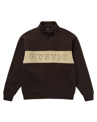 Mystic - Slate Half Zip Sweat - Dark Brown - 2026
