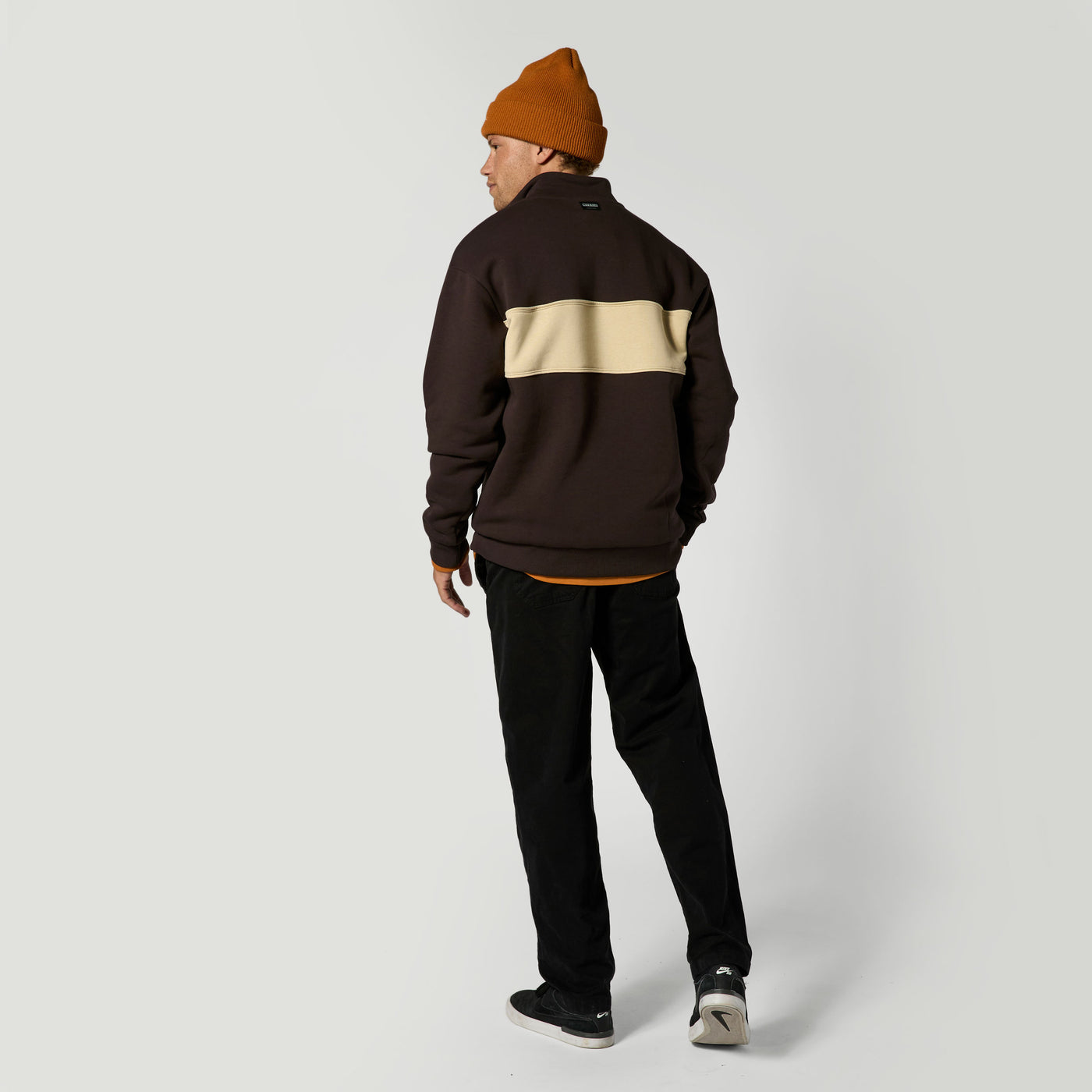 Mystic - Slate Half Zip Sweat - Dark Brown - 2026