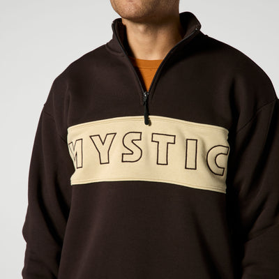 Mystic - Slate Half Zip Sweat - Dark Brown - 2026