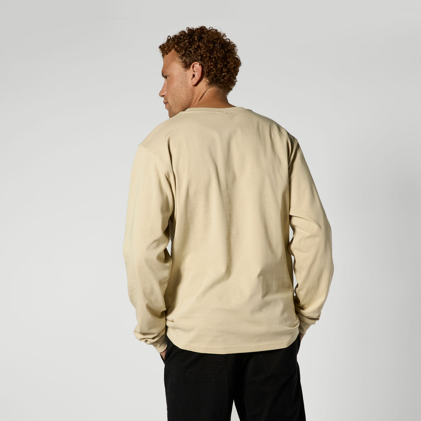 Mystic - Brand L/S Tee - Pale Khaki - 2026