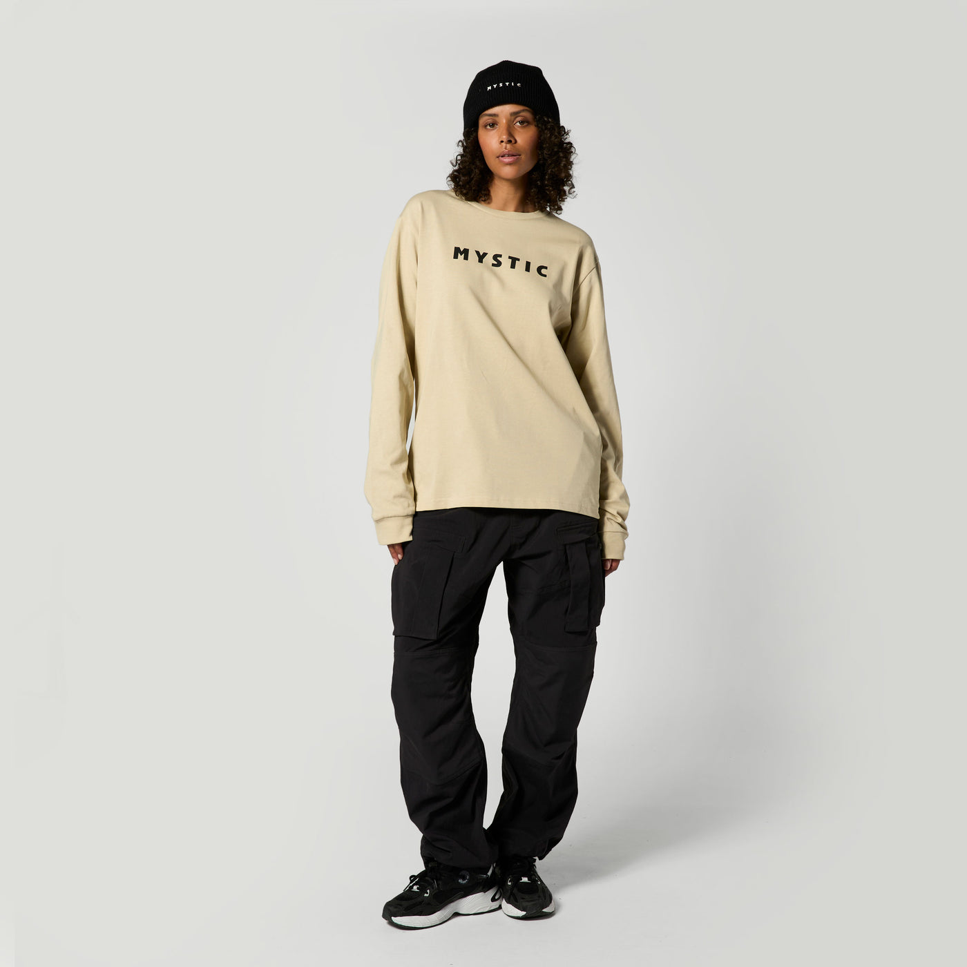 Mystic - Brand L/S Tee - Pale Khaki - 2026