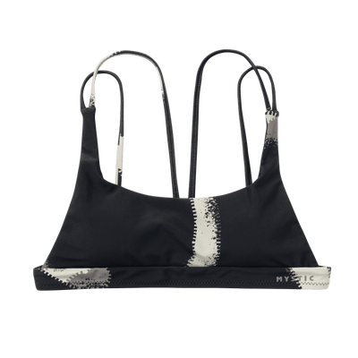 Mystic - Bodil Strappy Bikini Top - Black Allover - 2025