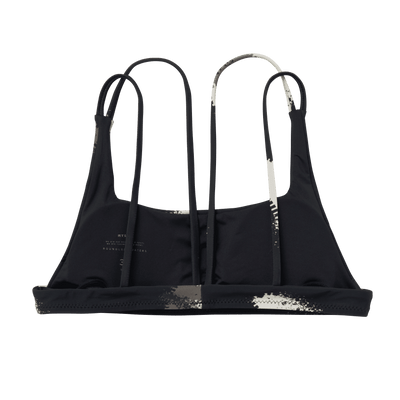 Mystic - Bodil Strappy Bikini Top - Black Allover - 2025