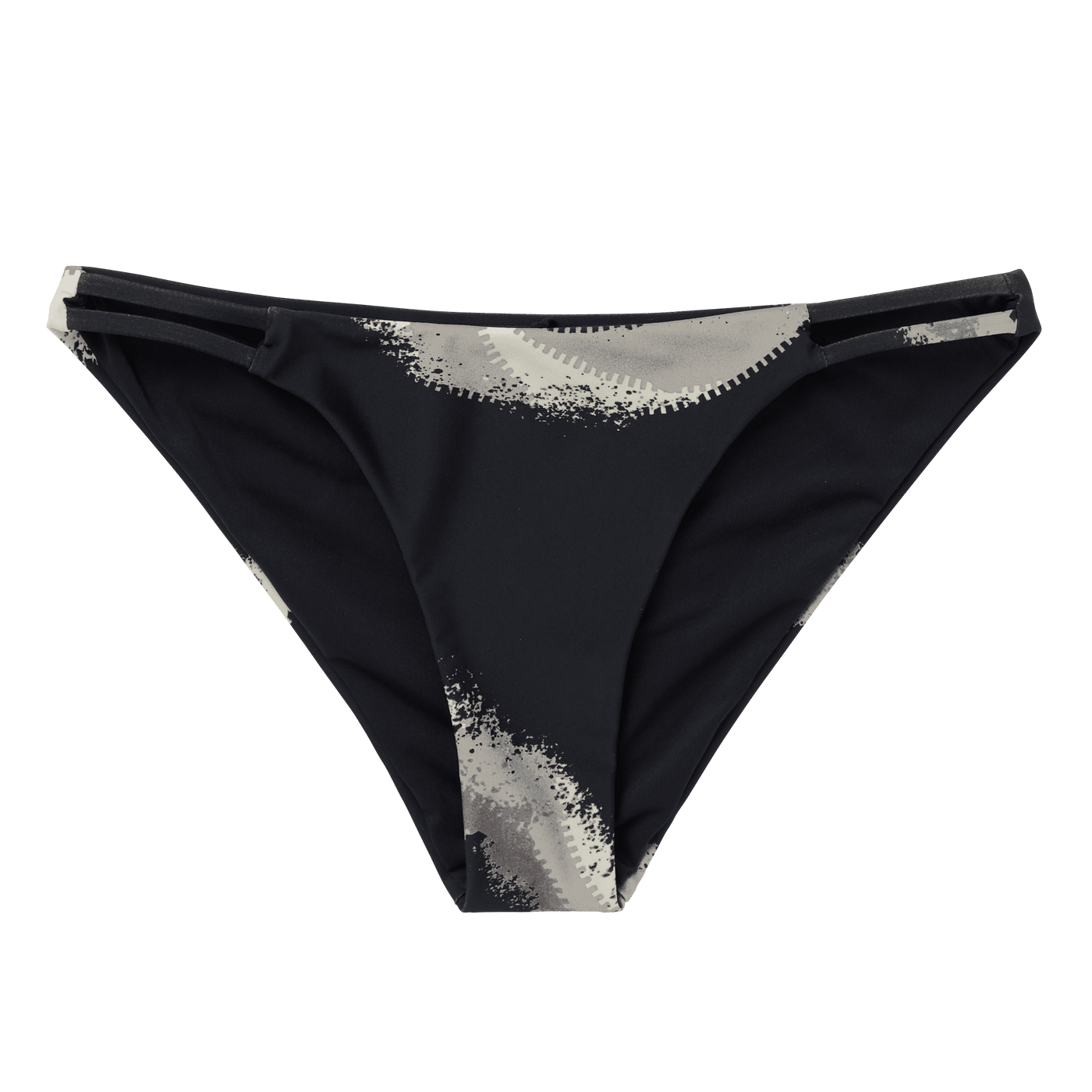 Mystic - Bodil Strappy Bikini Bottom - Black Allover - 2025