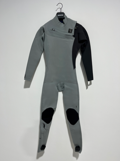 23 - Mystic - Marshall Fullsuit 3/2mm Fzip - Light Grey - L - Ex Display