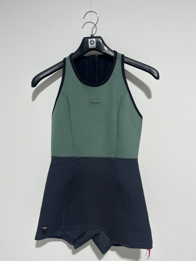 23 - Mystic - Lunar Short John 2/2mm Bzip Women - Dark Olive - M - Ex Display