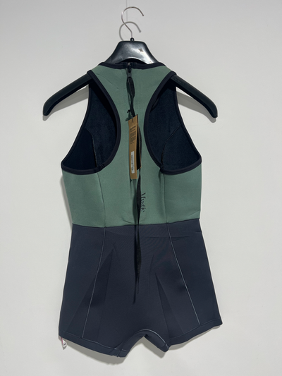 23 - Mystic - Lunar Short John 2/2mm Bzip Women - Dark Olive - M - Ex Display